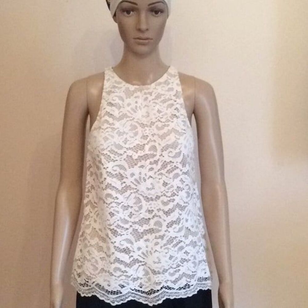 MARCIANO White Lace Top.